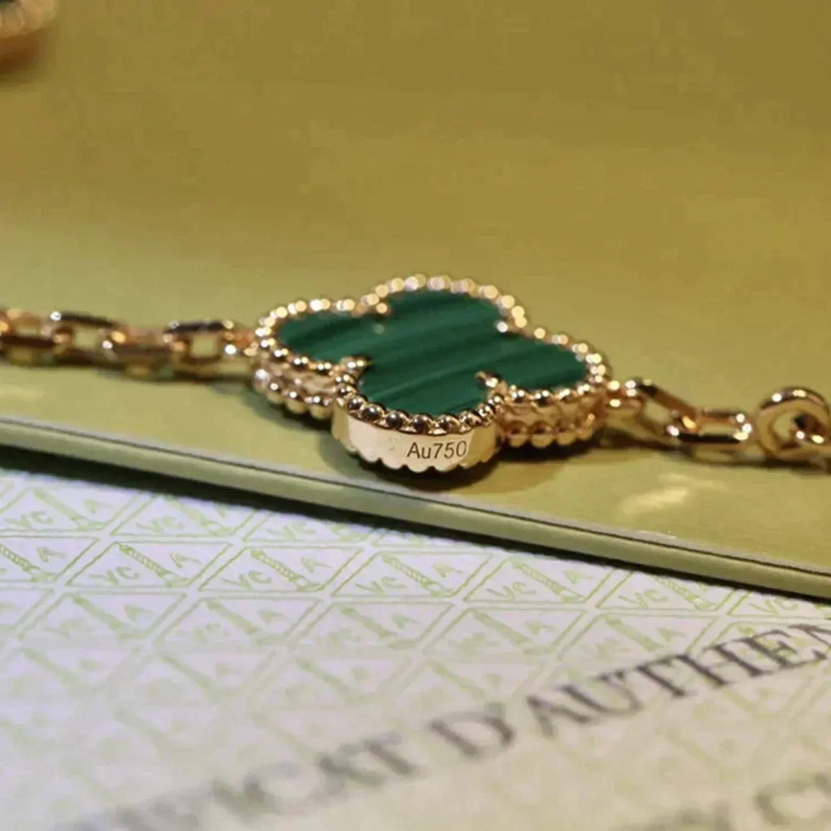 [⭐Corinne] CLOVER 5 MOTIF MALACHITE BRACELET COLLECTION