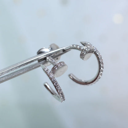 [⭐Corinne]JUSTE EARRINGS 12.75MM SILVER DIAMOND