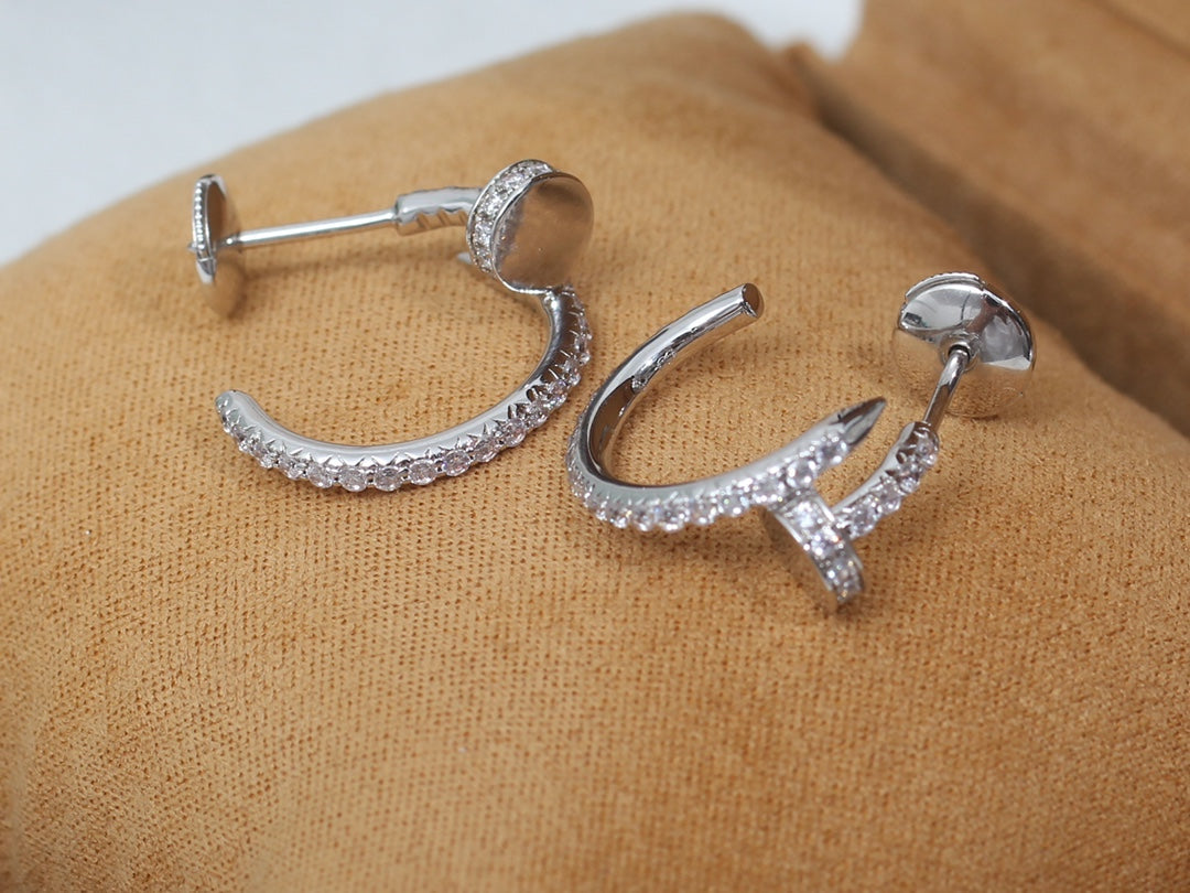 [⭐Corinne]JUSTE EARRINGS 12.75MM SILVER DIAMOND