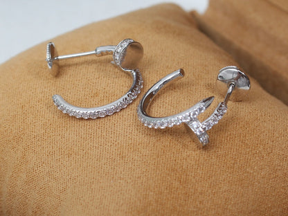 [⭐Corinne]JUSTE EARRINGS 12.75MM SILVER DIAMOND