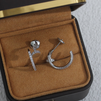 [⭐Corinne]JUSTE EARRINGS 12.75MM SILVER DIAMOND