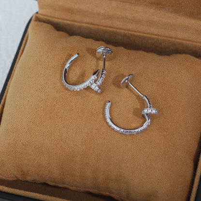 [⭐Corinne]JUSTE EARRINGS 12.75MM SILVER DIAMOND