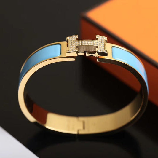 [⭐Corinne]H CLOUD BLUE BRACELET GOLD DIAMOND