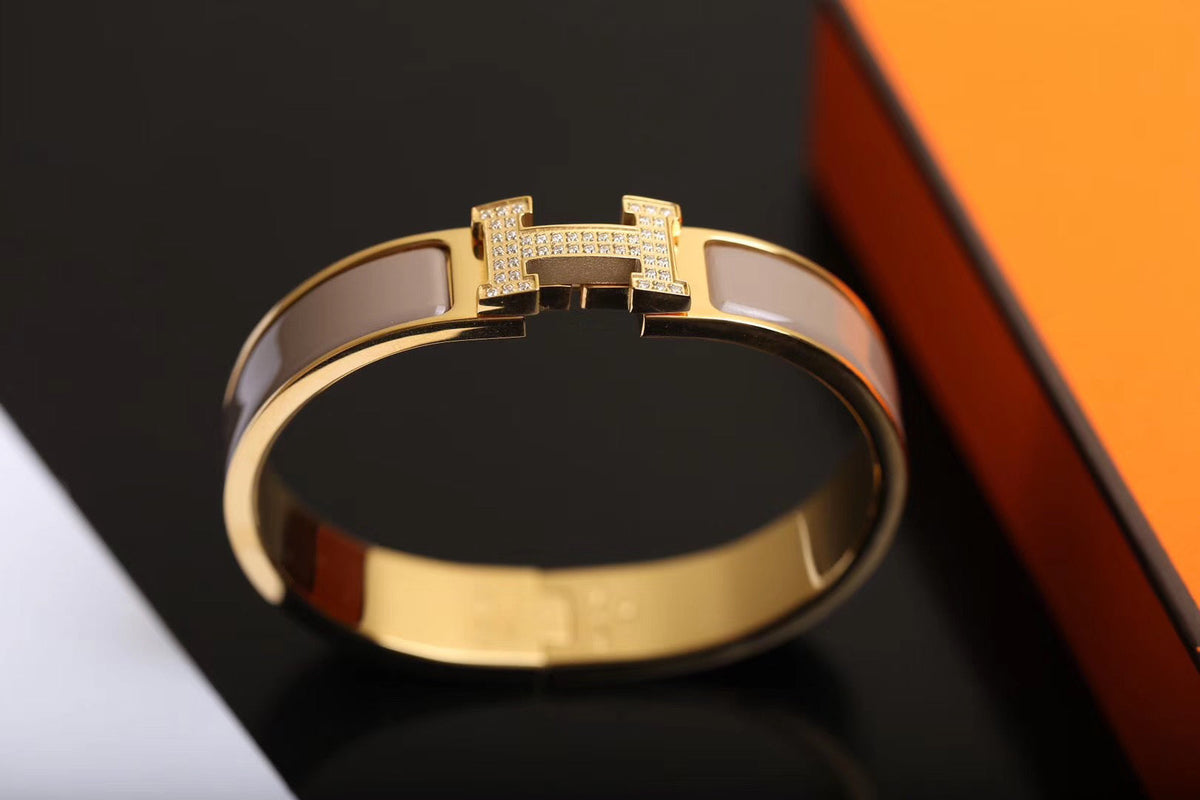 [⭐Corinne]H BRACELET GOLD DIAMOND