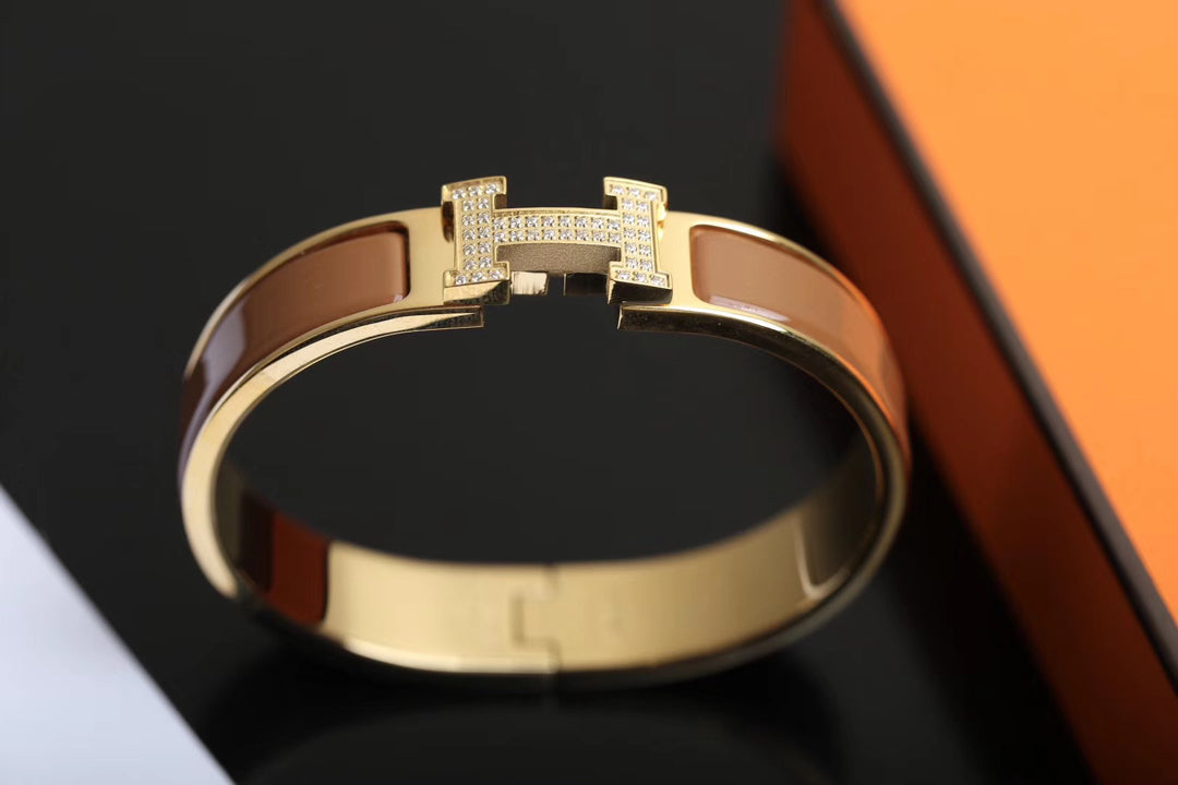 [⭐Corinne]H BRACELET GOLD DIAMOND