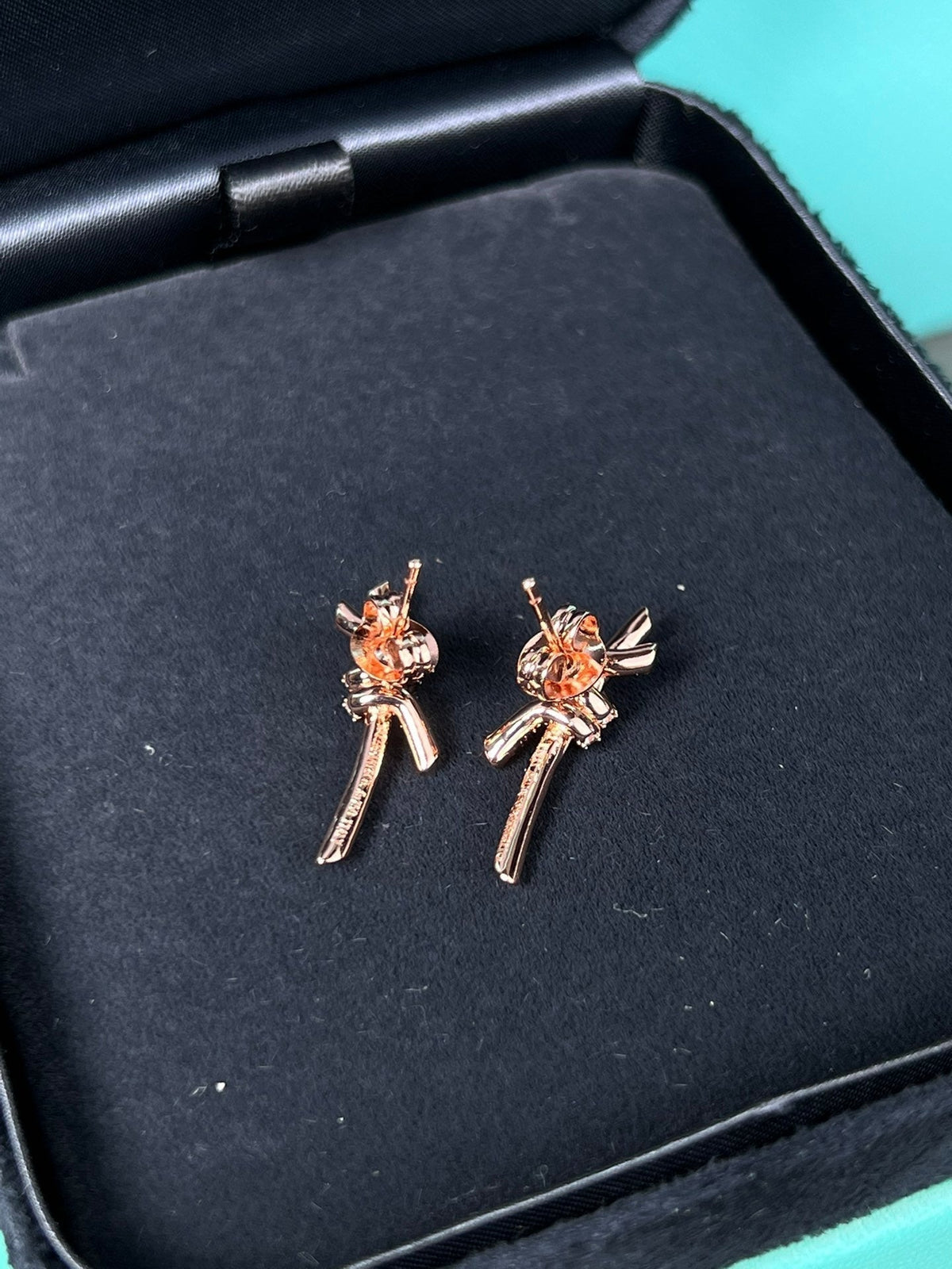 [Corinne]KNOT EARRINGS PINK GOLD DIAMOND