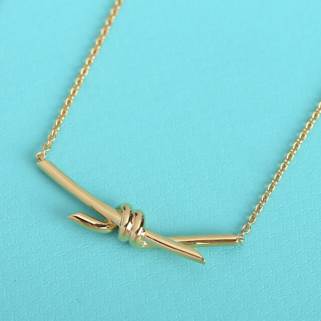 [Corinne]KNOT NECKLACE GOLD