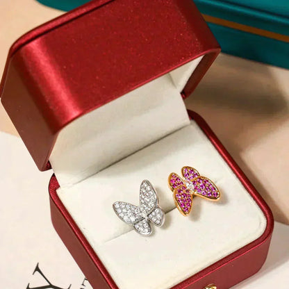 [⭐Corinne]TWIN BUTTERFLY DIAMOND RING