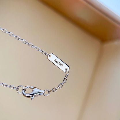 [⭐Corinne]CLOVER DIAMOND NECKLACE SILVER