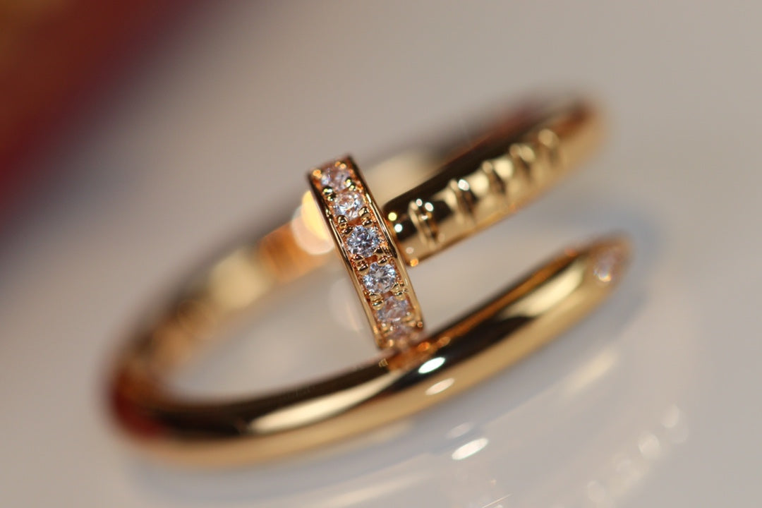 [⭐Corinne]JUSTE RING 2.65MM GOLD DIAMOND