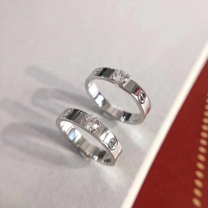 [⭐Corinne]LOVE RING 3.6MM 1 BIG DIAMOND