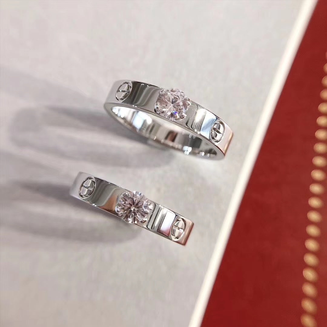 [⭐Corinne]LOVE RING 3.6MM 1 BIG DIAMOND