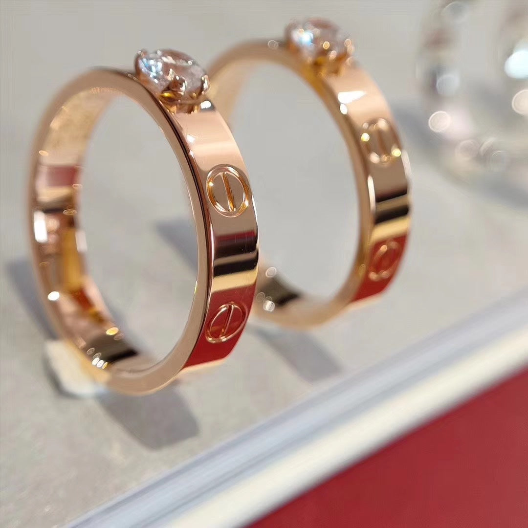[⭐Corinne]LOVE RING 3.6MM 1 BIG DIAMOND
