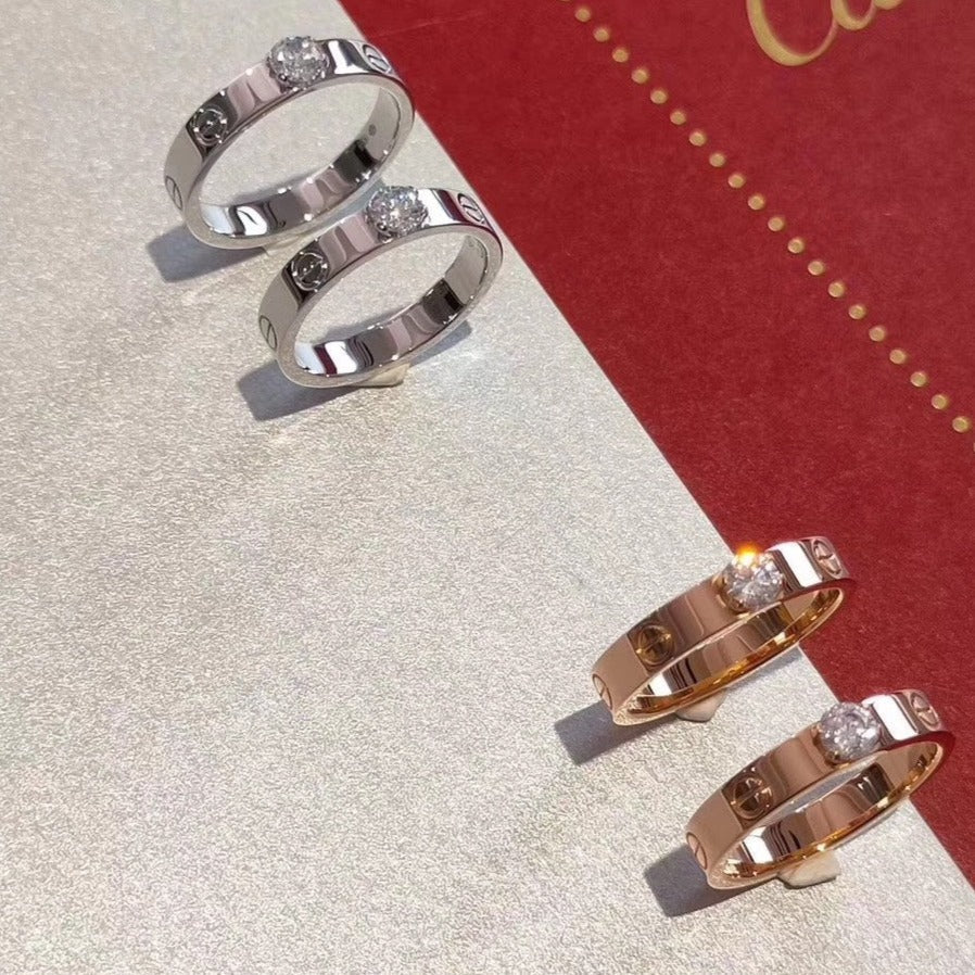 [⭐Corinne]LOVE RING 3.6MM 1 BIG DIAMOND