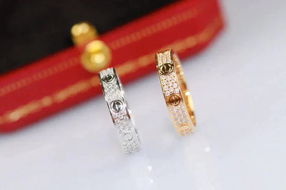 [⭐Corinne]LOVE RING 3.6MM DIAMOND PAVED