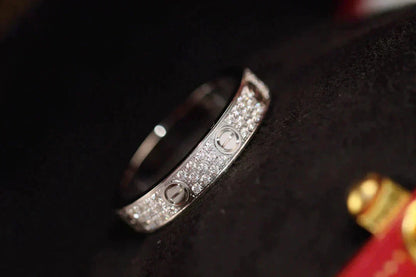 [⭐Corinne]LOVE RING 3.6MM DIAMOND PAVED