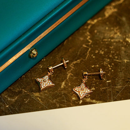[⭐Corinne]STAR DIAMONDS EARRINGS GOLD