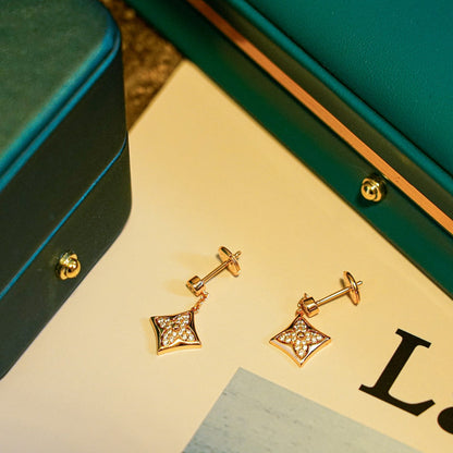 [⭐Corinne]STAR DIAMONDS EARRINGS GOLD