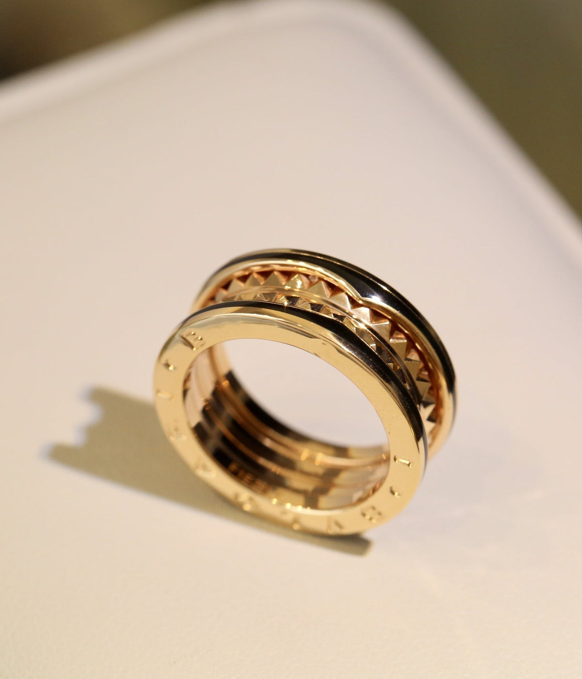 [⭐Corinne]ZERO 1 PINK GOLD BLACK CERAMIC RING