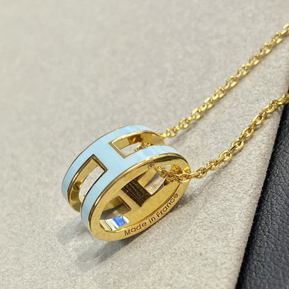 [⭐Corinne]POP H LIGHT BLUE NECKLACE