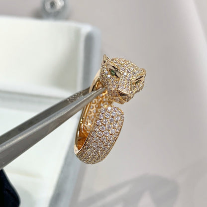 [⭐Corinne]PANTHERE PINK GOLD DIAMOND RING