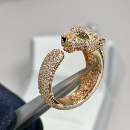 [⭐Corinne]PANTHERE PINK GOLD DIAMOND RING