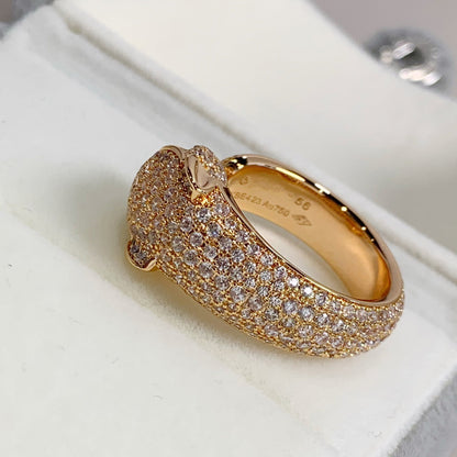 [⭐Corinne]PANTHERE PINK GOLD DIAMOND RING