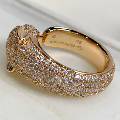 [⭐Corinne]PANTHERE PINK GOLD DIAMOND RING
