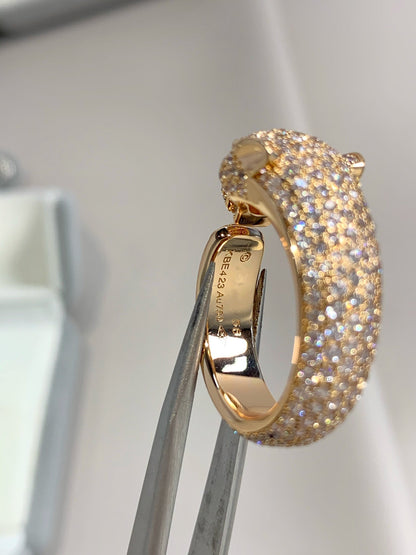[⭐Corinne]PANTHERE PINK GOLD DIAMOND RING