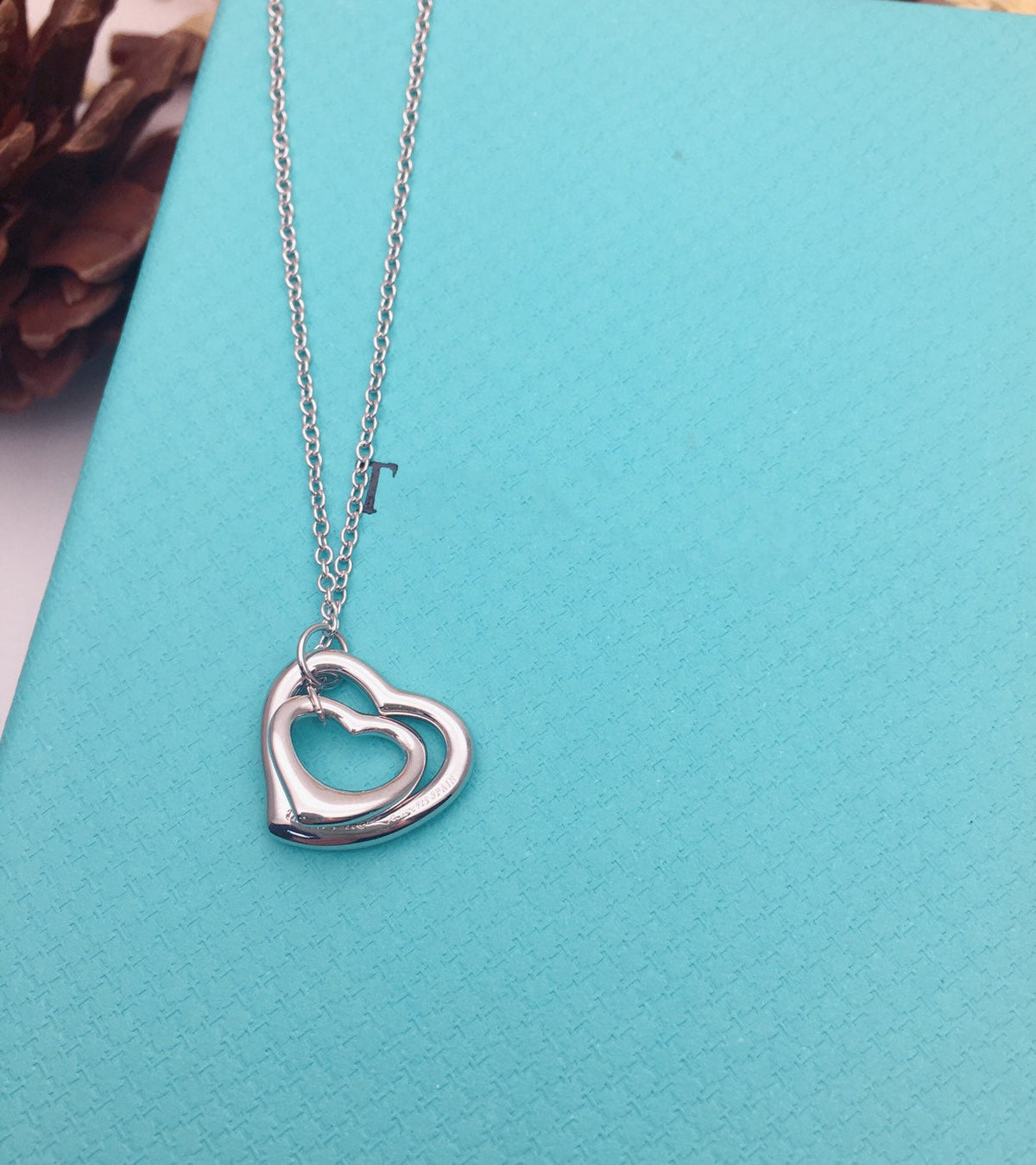 [Corinne]OPEN HEART SILVER NECKLACE
