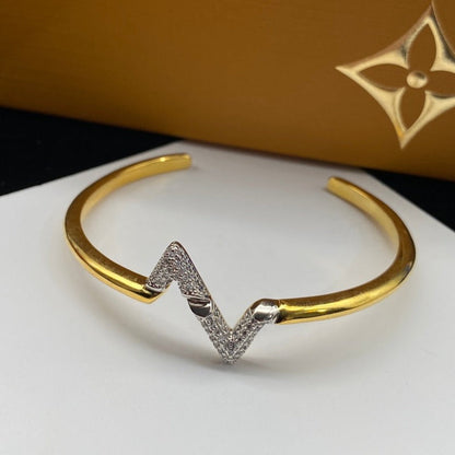 [⭐Corinne]VOLTE UPSITE DOWN DIAMOND GOLD OPEN BRACELET