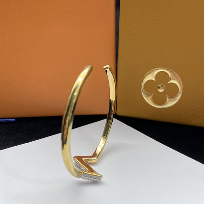 [⭐Corinne]VOLTE UPSITE DOWN DIAMOND GOLD OPEN BRACELET