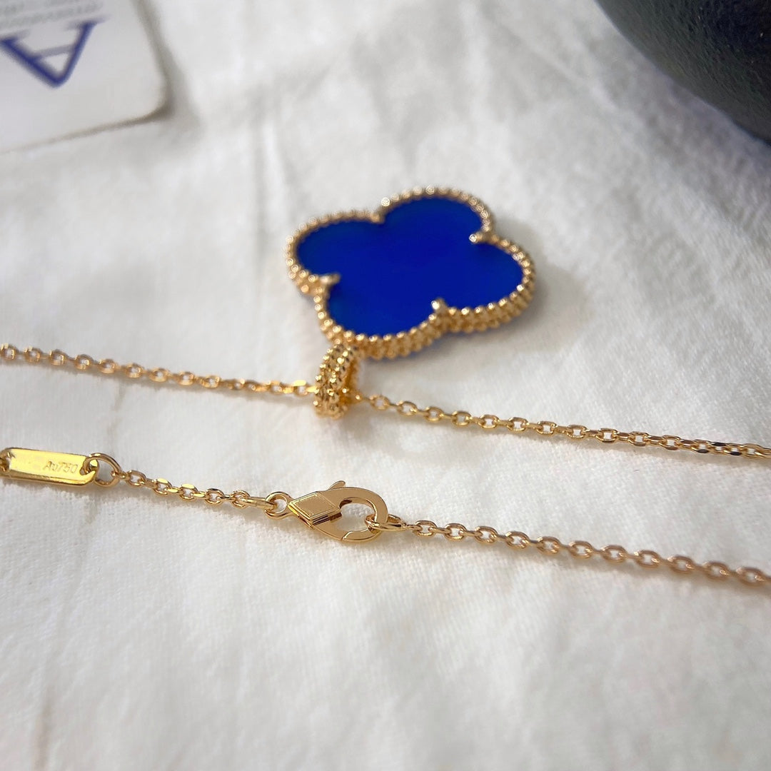 [⭐Corinne]CLOVER 25MM NECKLACE TURQUOISE ROSE GOLD