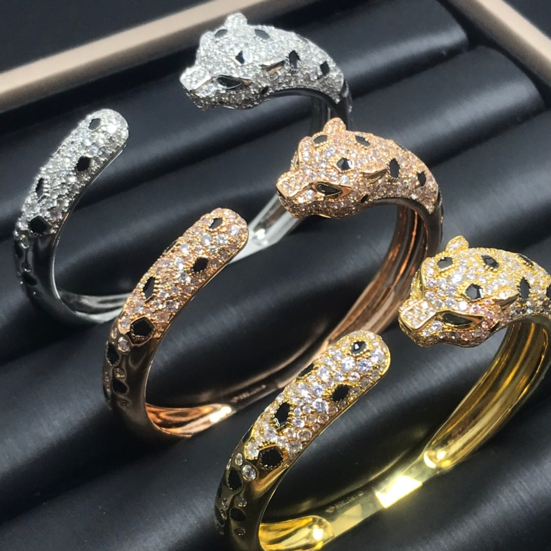 [⭐Corinne]PANTHERE BIG BRACELET DIAMONDS