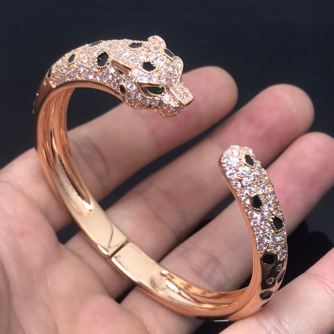 [⭐Corinne]PANTHERE BIG BRACELET DIAMONDS