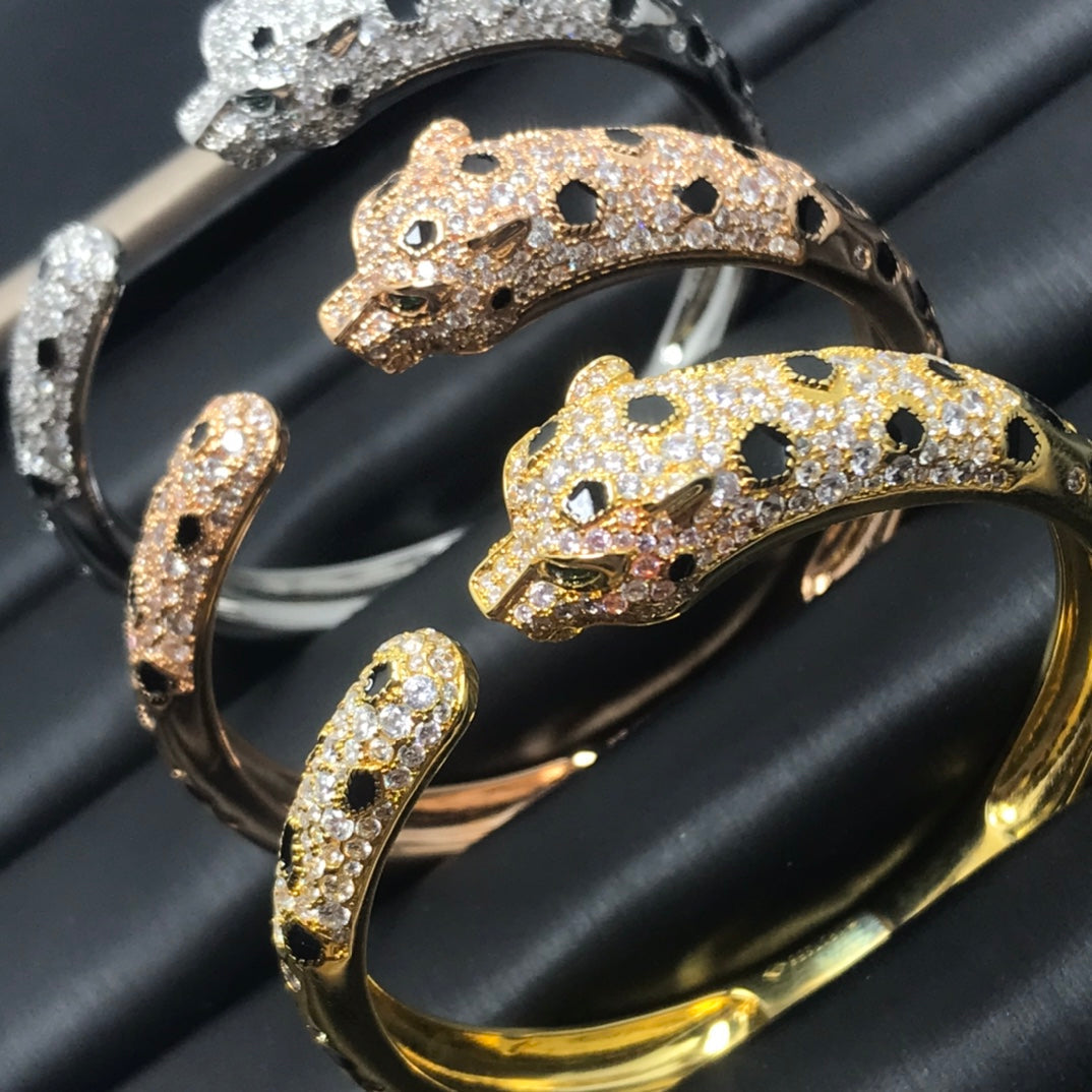 [⭐Corinne]PANTHERE BIG BRACELET DIAMONDS