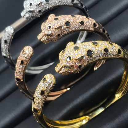 [⭐Corinne]PANTHERE BIG BRACELET DIAMONDS