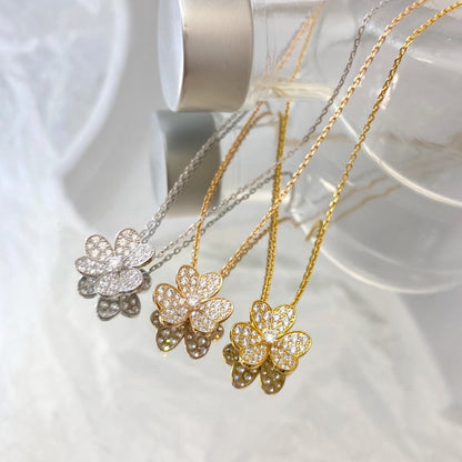 [⭐Corinne]FLOWER DIAMOND NECKLACE