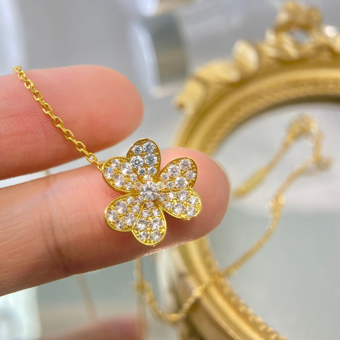 [⭐Corinne]FLOWER DIAMOND NECKLACE