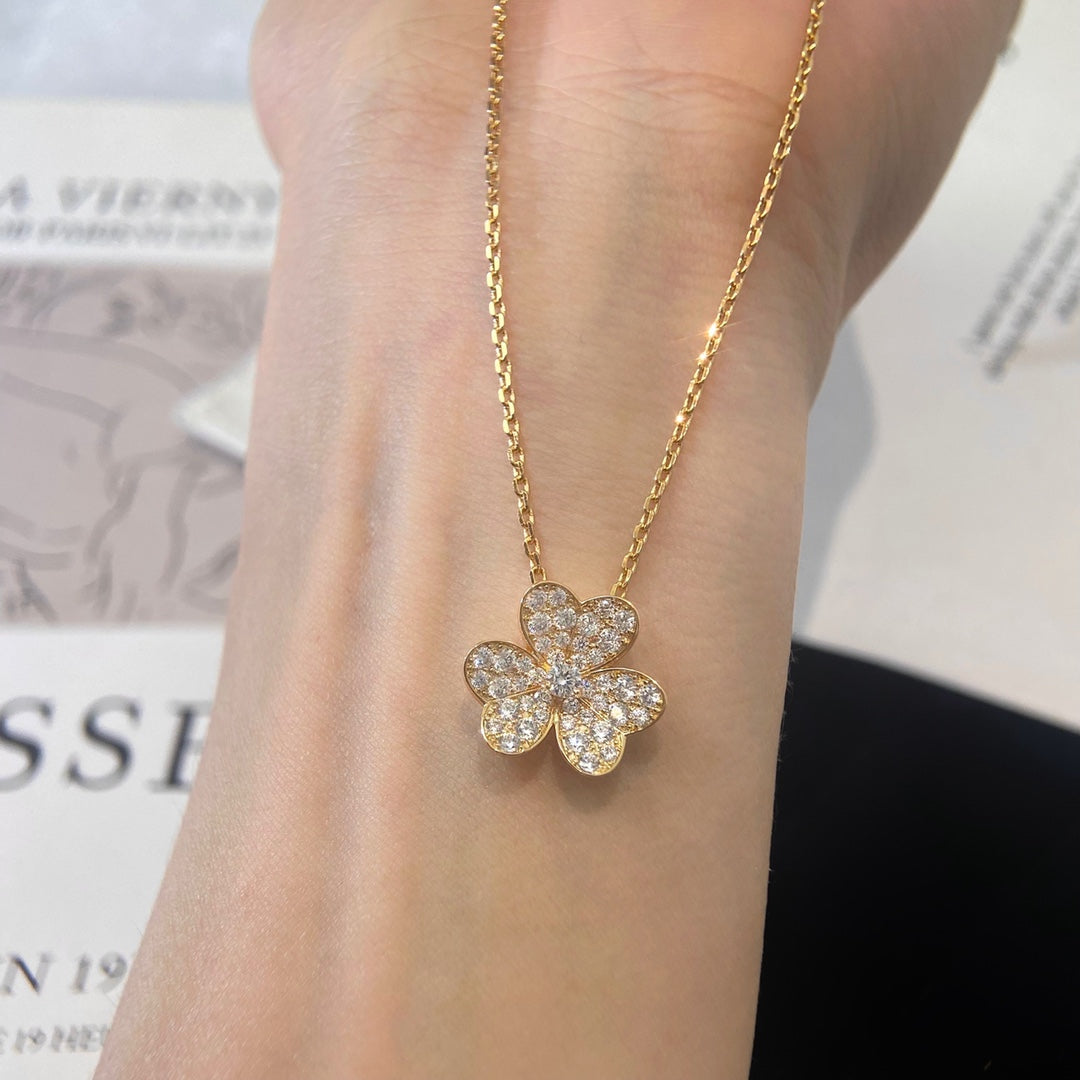 [⭐Corinne]FLOWER DIAMOND NECKLACE