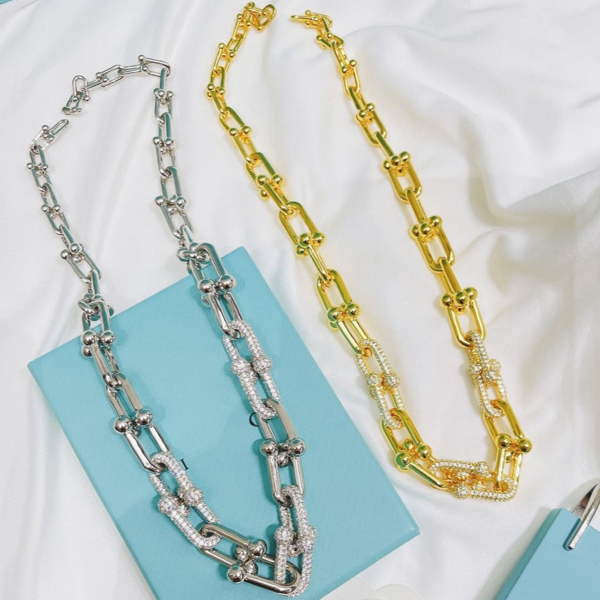 [Corinne]HARDWEAR NECKLACE DIAMOND PAVED