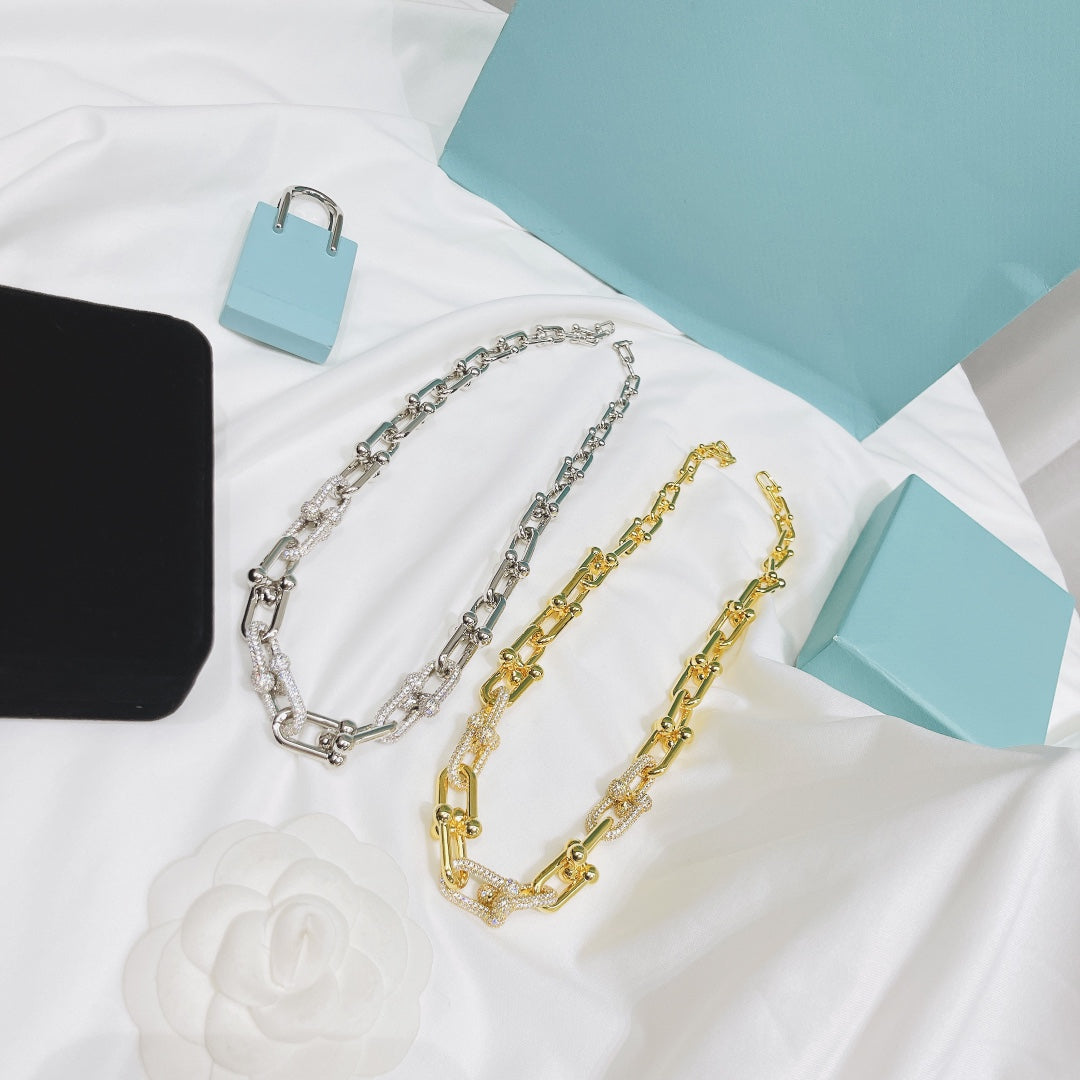 [Corinne]HARDWEAR NECKLACE DIAMOND PAVED