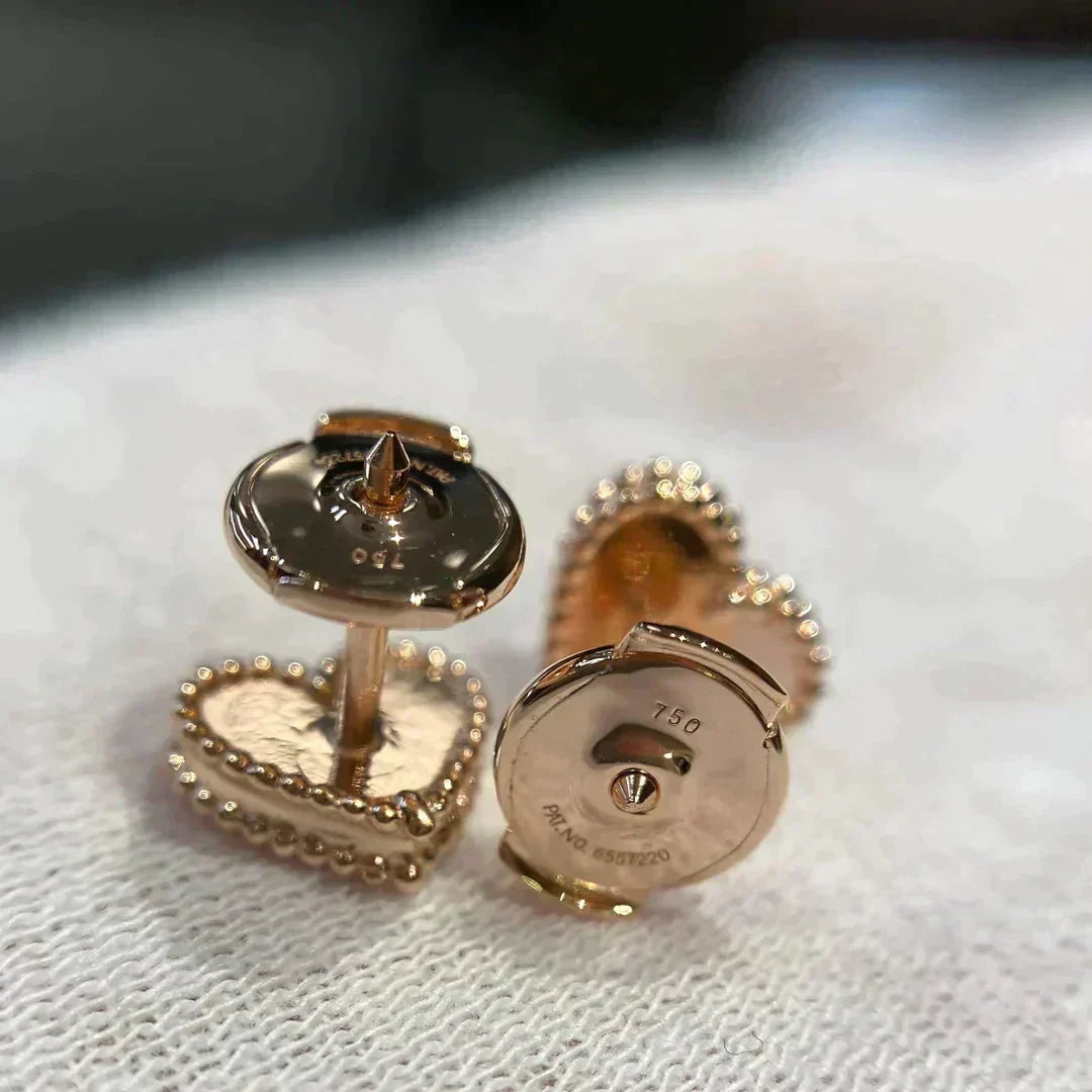 [⭐Corinne]HEART CARNELIAN STUD EARRINGS