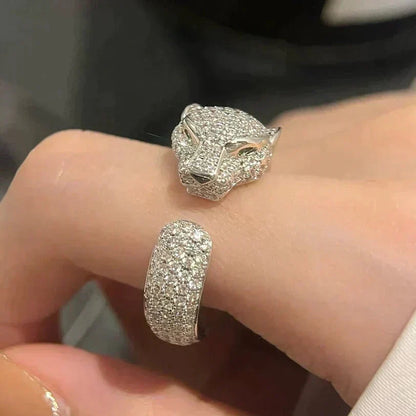 [⭐Corinne]PANTHERE 5.5MM ALL DIAMOND RING
