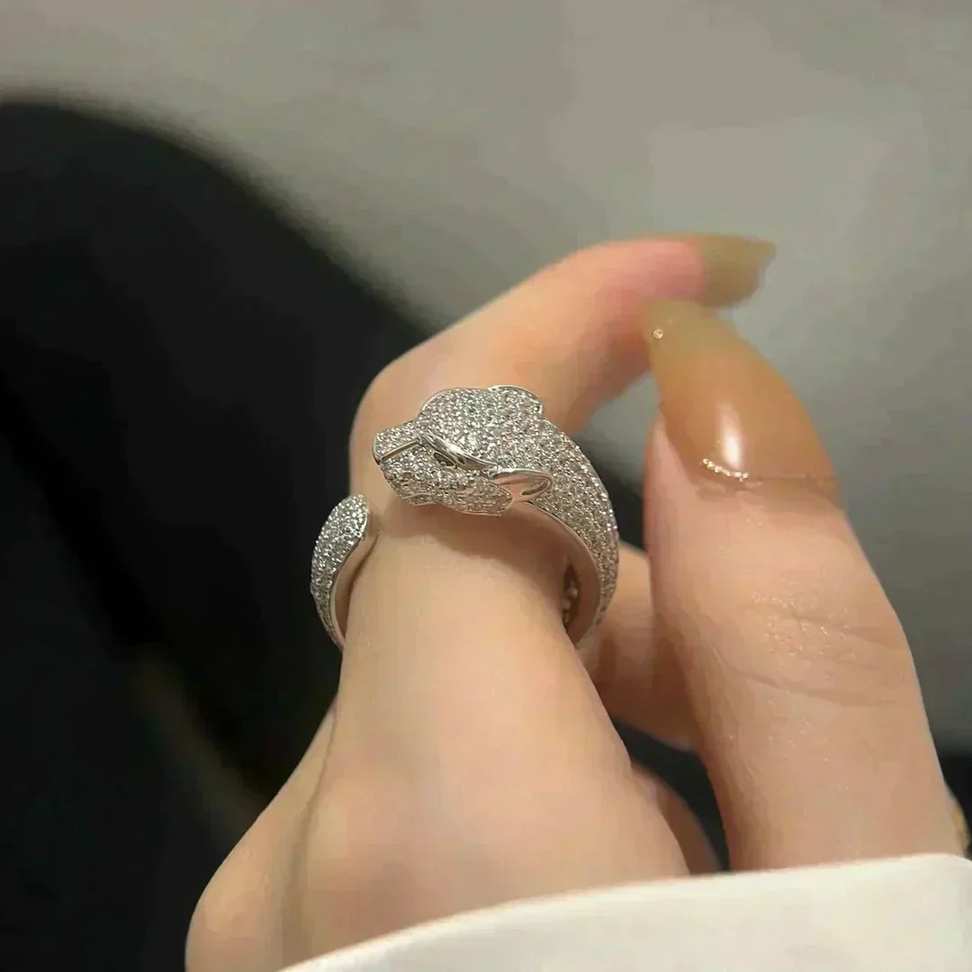 [⭐Corinne]PANTHERE 5.5MM ALL DIAMOND RING
