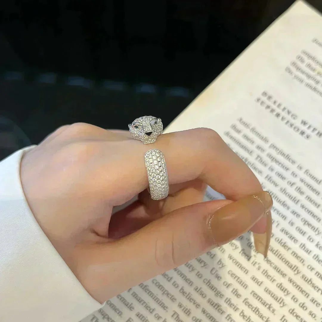 [⭐Corinne]PANTHERE 5.5MM ALL DIAMOND RING