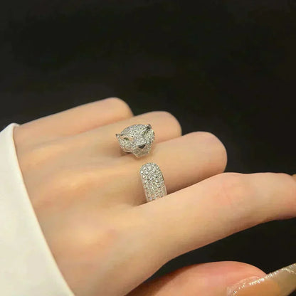 [⭐Corinne]PANTHERE 5.5MM ALL DIAMOND RING