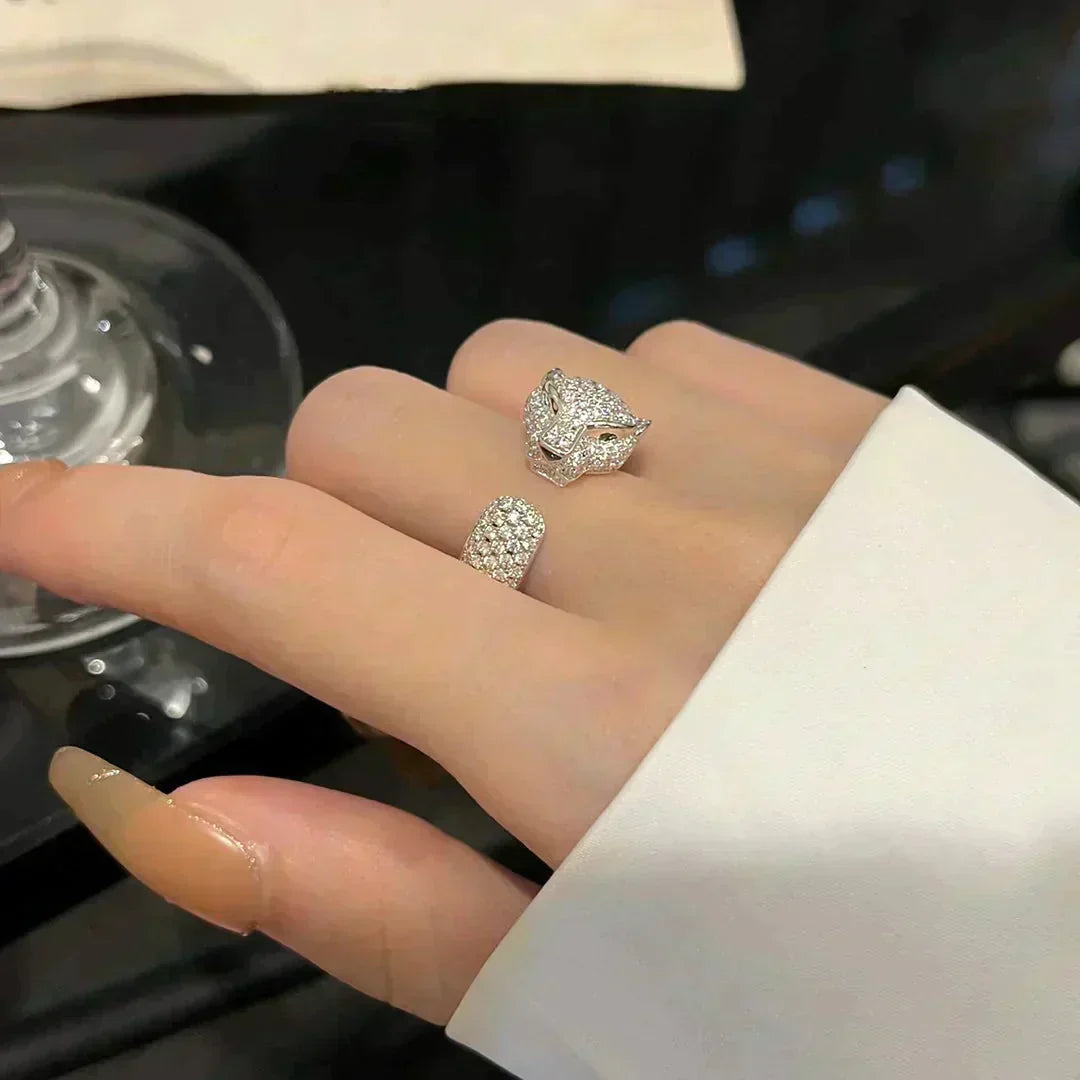 [⭐Corinne]PANTHERE 5.5MM ALL DIAMOND RING