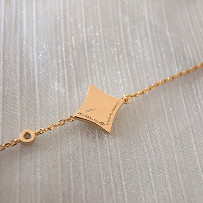 [⭐Corinne]COLOR STAR CARNELIAN PINK GOLD DIAMOND BRACELET