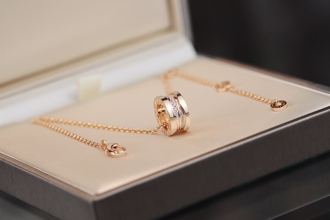 [⭐Corinne]ZERO 1 PINK GOLD DIAMOND NECKLACE
